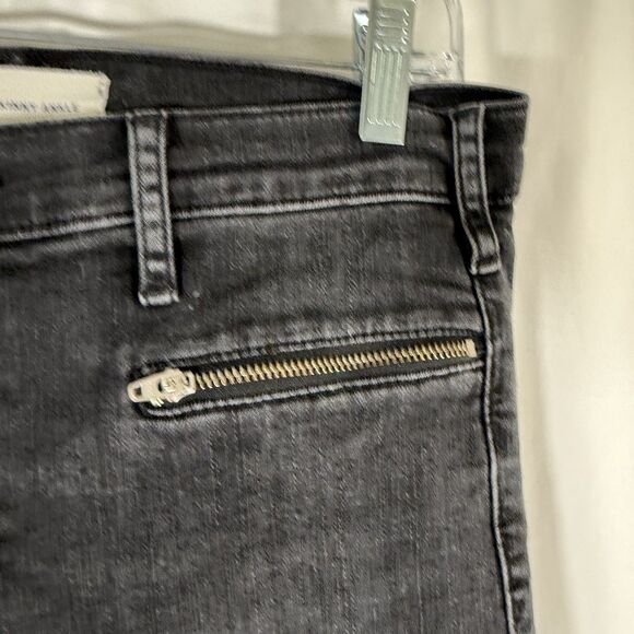 Gap True Skinny Jeans Womens 29 Black Denim Ankle Zip Pockets Mid Rise Cotton Bl - Picture 4 of 8